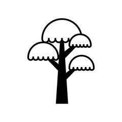 Tree icon vector. Plant illustration sign. Garden symbol or logo.