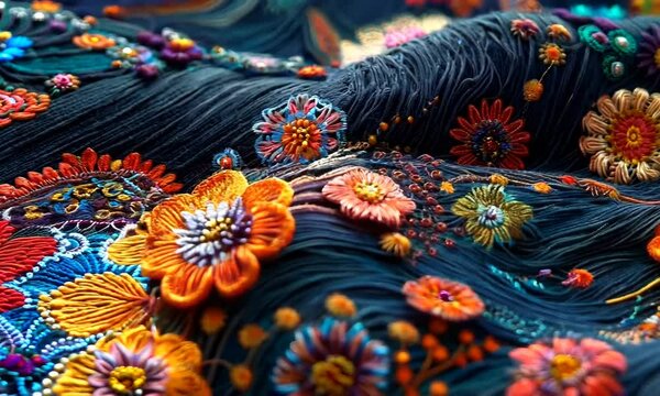 Detailed wool with intricate designs, 4K hyperrealistic  4K Video