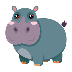 Hippopotamus Silhouette Vector Illustration