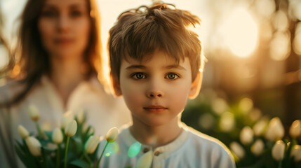 Family Preparing For Easter