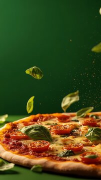 Pizza Margherita  A simple pizza with tomato, mozzarella, and basil, from Naples, Italy