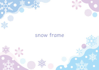 雪の結晶の冬フレーム