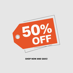 A minimalistic and clean illustration of a social media template with a bold orange 