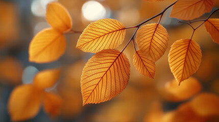 Obraz premium autumn leaves background in a sunny day