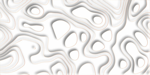 Abstract design with black and white abstract papercut and multi-layer cutout geometric pattern on vector Topographic canyon geometric map relief texture with curved layers beautiful design.	
