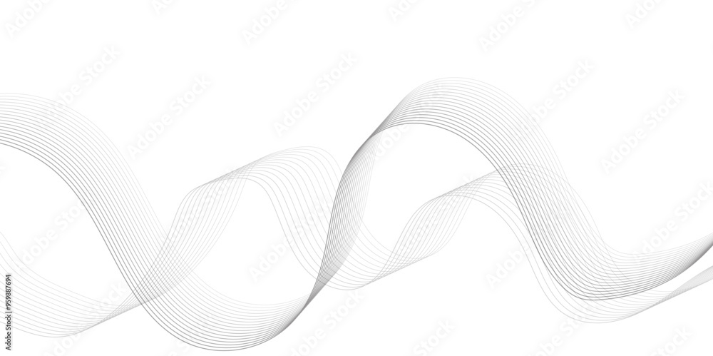 Poster abstract wave blend lines on transparent background. design for banner, wallpaper, background and ma