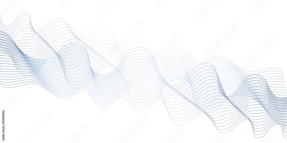 Poster abstract wave blend lines on transparent background. design for banner, wallpaper, background and ma