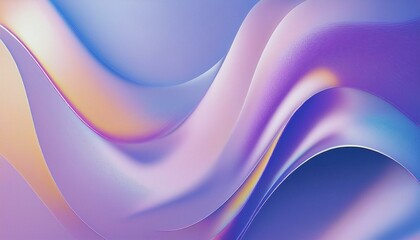 Abstract fluid iridescent holographic neon curved wave in motion lavender background 3d render. Gradient design element for backgrounds, banners, wallpapers, posters, and covers.