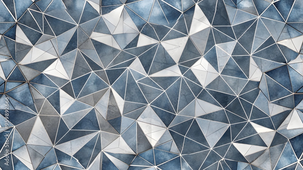 Poster abstract geometric background with grey and white color tone triangle shapes. abstract shapes backgr