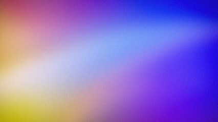 A vibrant, grainy 4K gradient background with smooth transitions between yellow, orange, purple, and blue hues, perfect for dynamic and colorful designs