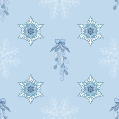 Non-Directional Ditsy Holiday design ,winter wonderland 
