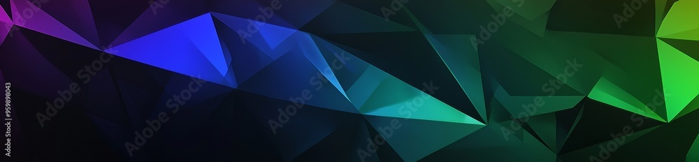 Poster a geometric background in origami style and a mosaic with gradient fill color.