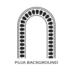 Durga Puja Border Decorations Durga Puja Frame Durga Puja Background. Discount, Sales Tags Creative Design. Vector illustration . EPS 10