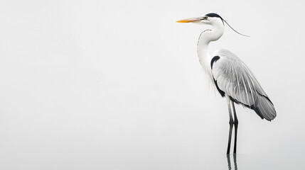 Fototapeta premium A minimalistic image featuring a bird in sharp focus against a clean white background. Ideal for projects that require simplicity and attention to nature, wildlife, or flight themes.