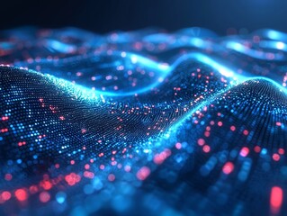 A 3D search engine with data streams flowing into a central point, symbolizing information gathering and analysis