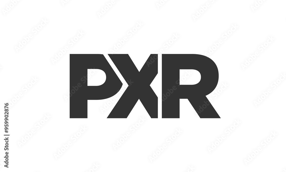 Poster pxr logo design template with strong and modern bold text. initial based vector logotype featuring s