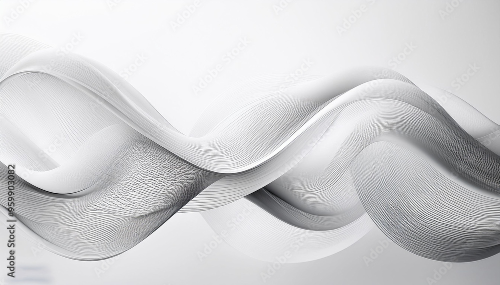 Aufkleber abstract grey background poster with dynamic waves. technology network. modern vector illustration d