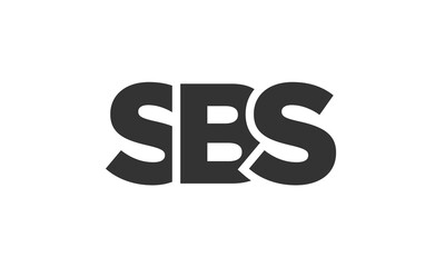 Obraz premium SBS logo design template with strong and modern bold text. Initial based vector logotype featuring simple and minimal typography. Trendy company identity.