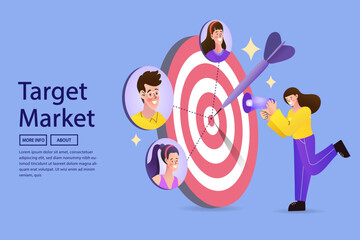 Group of people try to reach goals and aim high. Business teamwork winner concept. celebrate team victories Concept of success and achievement. Vector flat cartoon design graphi