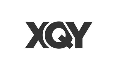 XQY logo design template with strong and modern bold text. Initial based vector logotype featuring simple and minimal typography. Trendy company identity.