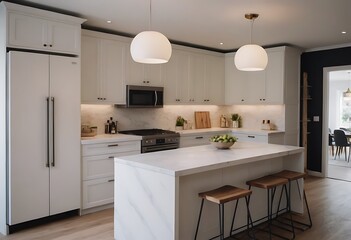 Modern Interior Kitchen, Full view of new Kitchen Interior.