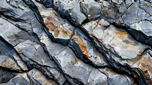 A close-up of a rock formation 