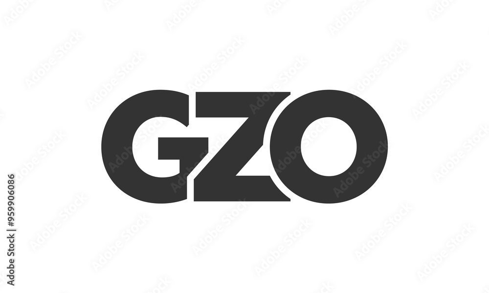 Fototapete GZO logo design template with strong and modern bold text. Initial based vector logotype featuring simple and minimal typography. Trendy company identity.