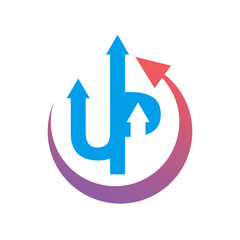 Abstract up logo business logo design template with arrow symbol.