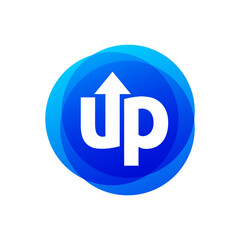 Abstract up logo business logo design template with arrow symbol.