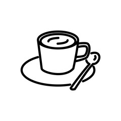 coffee cap vector icon in line style