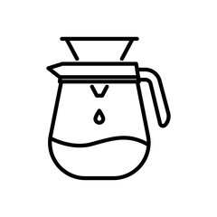 coffee filter vector icon in line style