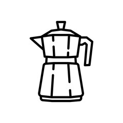 coffee pot vector icon in line style