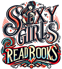 Sexy Girls Read Books, typography