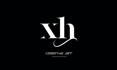 Obraz premium HX, XH, H, X abstract letters logo monogram