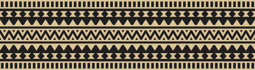 Ethnic border ornament. Geometric ethnic oriental seamless pattern. Stripe vector illustration. Native American Mexican African Indian tribal style. Design border, textile, fabric, clothing, carpet.