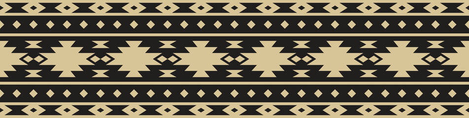 Ethnic border ornament. Geometric ethnic oriental seamless pattern. Stripe vector illustration. Native American Mexican African Indian tribal style. Design border, textile, fabric, clothing, carpet.