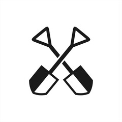 shovel vector logo design,logo,graphic,silhouette,farming tool logo design,green,isolated ,farming,growth ,plant