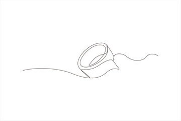 continuous line vector illustration design isolation