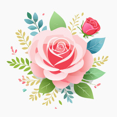 Flower backgound with rose