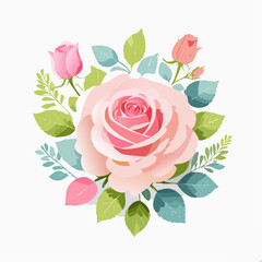 Flower backgound with rose