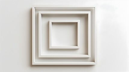 Classic Square Line Frame with Inner Shadow Effect for Professional Documents