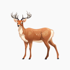 Obraz premium Majestic deer illustration nature wildlife