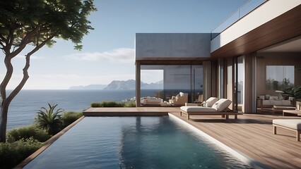 Fototapeta premium luxury swimming pool