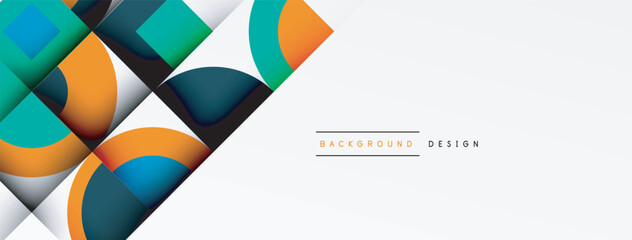 Modern geometrical abstract background - circles. Business or technology presentation design
