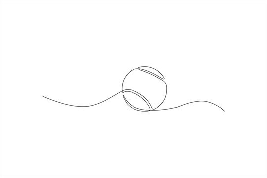 recommend clip art: continuous line vector illustration design of baseball ball