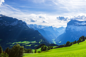 Obraz premium Alps Landscape Background