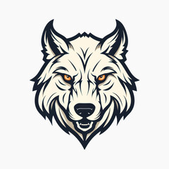 Fototapeta premium Fierce wolf head illustration