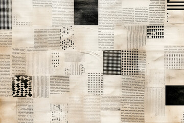 Obraz premium aged newspaper halftone abstract dotted background and texture