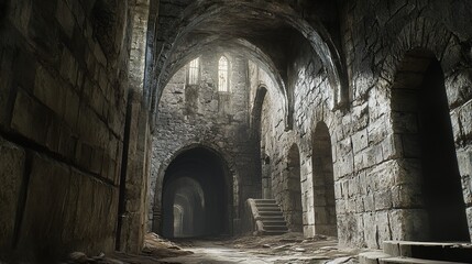 Obraz premium Historic interior of the Jami Masjid in Pavagadh, Gujarat