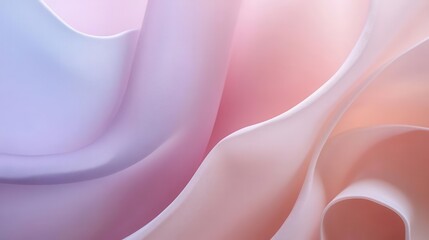 Curved layers of pastel fabric, seamless flow, smooth texture, abstract minimalism